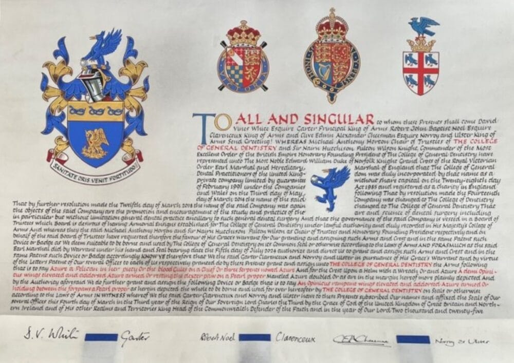 College of General Dentistry granted Arms