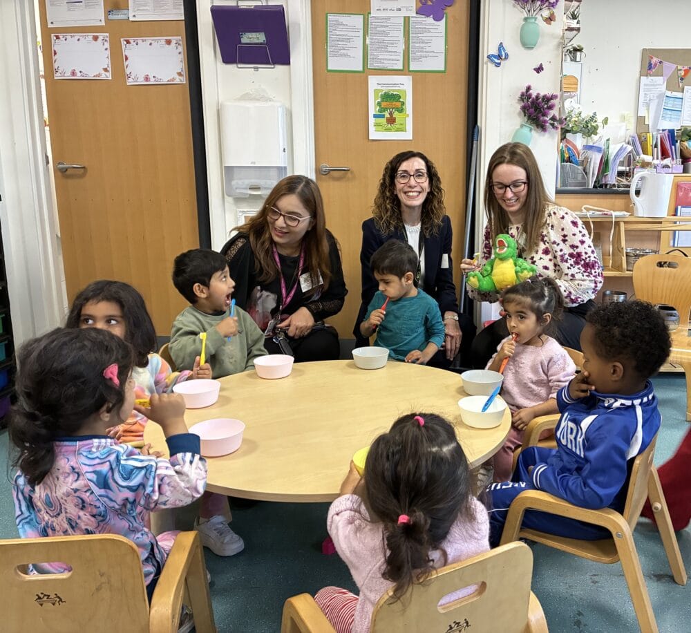 Community Dental Services CIC hosts visit by Slough’s Cllr Shah at Supervised Toothbrushing session