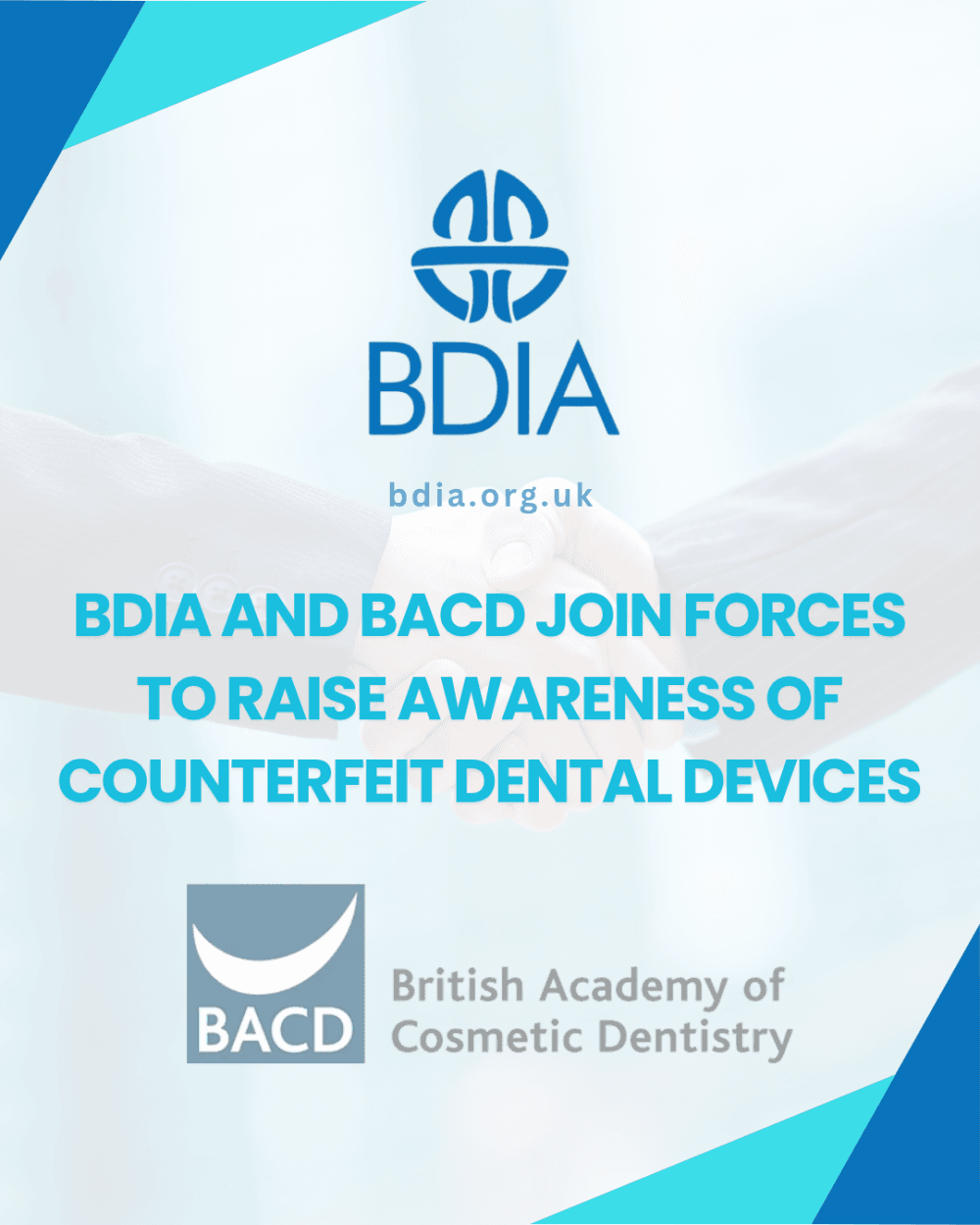 BDIA and BACD Join Forces to Raise Awareness of Counterfeit Dental Devices