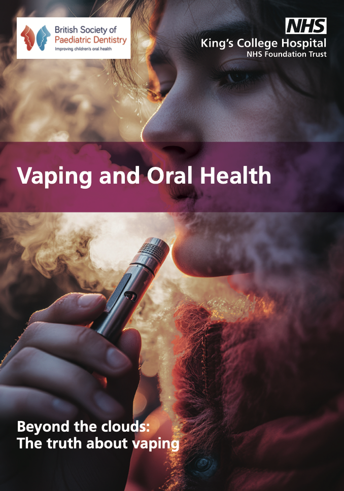 BSPD supports King’s College Hospital  on new vaping and oral health leaflet for teenagers